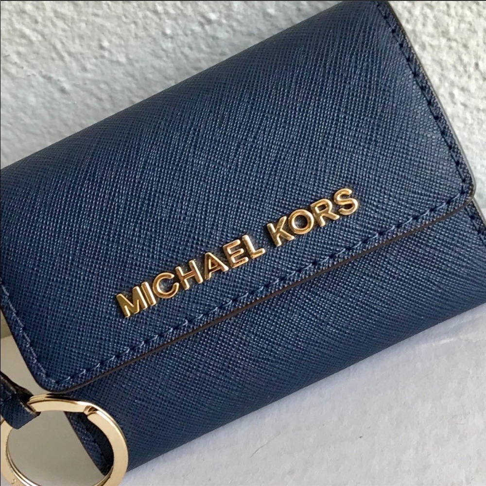 Michael Kors Leather Key Card Holder